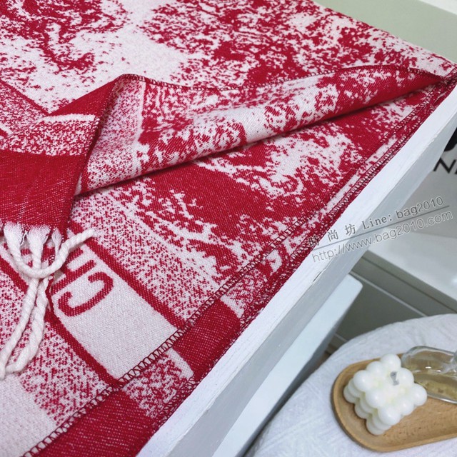 DiorCD動物印花長巾女士圍巾 迪奧2021專櫃款圍巾披肩毛毯三用  mmj1307